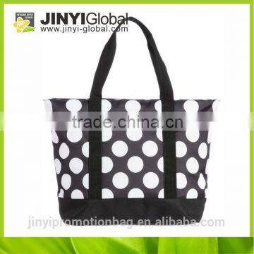 2014 New design cheap ladies big handbag with colours strip printing