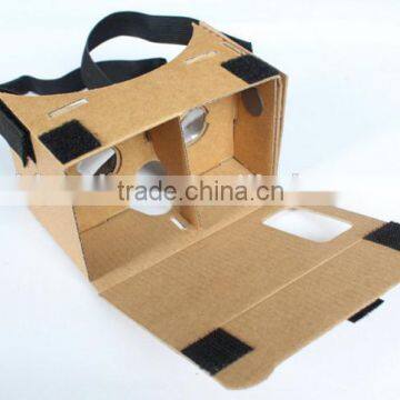 Top Quality DIY 3D VR Google Cardboard with Head Strap