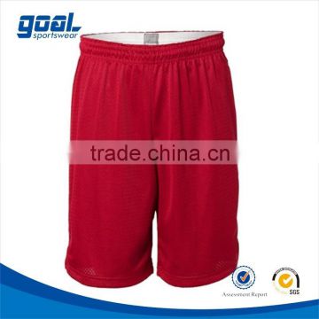 2015 100 polyester custom made mens sport mesh shorts