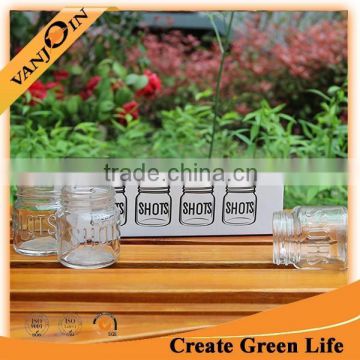 Customized Empty Glass Mason Shots 2oz