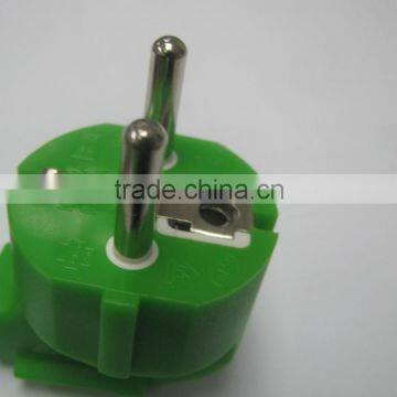 Russian 16A 250V angled type green GOST-R pvc plug