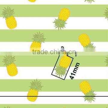 stretch pineapple printed cotton spandex swimwear lingerie sprtswear fabric