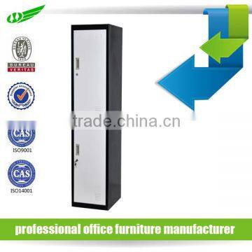 Single Vertical Metal Steel Locker / wardrobe with 2 Doors