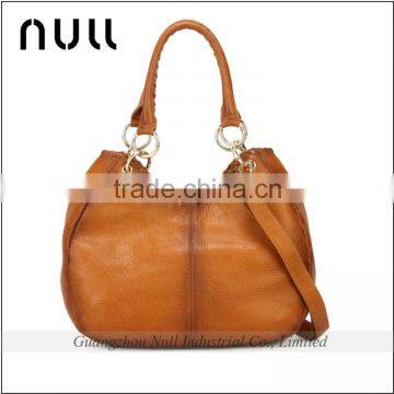 Wholesale Brown Color Vintage Grain Leather Luxy Handbag Without Braid Chain photo-3