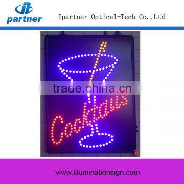 Super Bright Glass Cocktail Led Sign