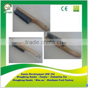 Wooden Handle Steel Scratch Brush