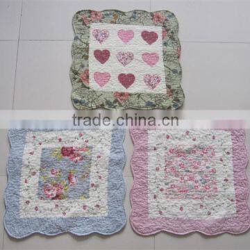 Shabby Chic Blue Floral Patchwork Cushion Covers Cotton 18" photo-2