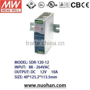 Mean well 120w12v power supply with PFC function/120W Single Output Industrial DIN RAIL with PFC Function