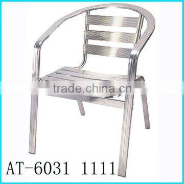 Cheap resturant dining aluminum chair flat tube