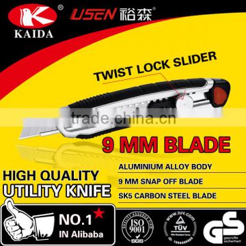 9mm Snap Off Blade Aluminium Handle Hot Utility Cutter Knife