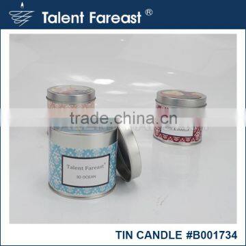 2016 Best Sell Fresh Smell Fragrance Natural Candle 6oz Lid Tin Jar Candle