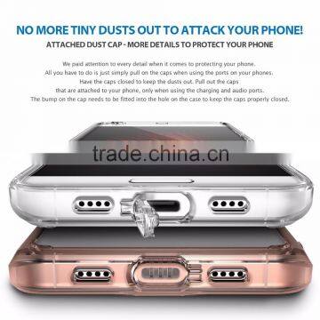 Samco Crystal Clear PC Back TPU Bumper Drop Protectiive Shock Absorption Technology Attached Dust Cap For Xaomi MI 5 Case photo-3