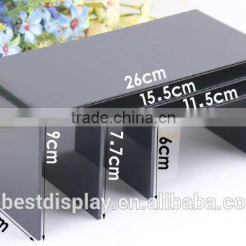 beautiful handmade custom black acrylic jewelry display stand,acrylic riser manufacturer