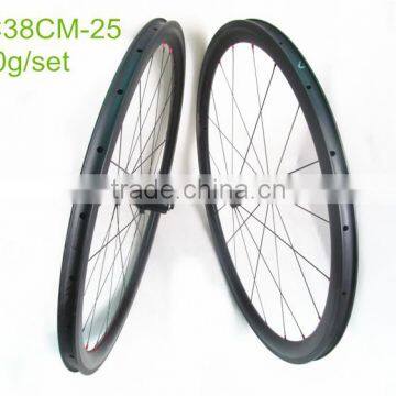 18 months warrant FSC38CM-23U-2016 Top end carbon wheels 38mmx23mm clincher with DT 240S hub 20H/24H U shape aero dynamic