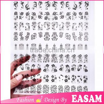 Hot selling 108 pcs 3D nail art sticker,108pcs/sheet metallic 3d nail art sticker