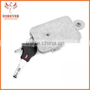 New Design Felt Key Bag Promotional Gifts Car Key Case Custom Logo Key Holder Manufactory