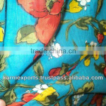 voile fabrics mulmul printed floral jaipur terquise screen prints spring summer prints fabrics for garments curtains skirtspareo