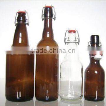 wholesale high quality 500ml amber glass beer bottle with flip top                        
                                                                                Supplier's Choice