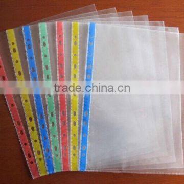 with color stripe a4 pp sheet holder 11 holes for sale