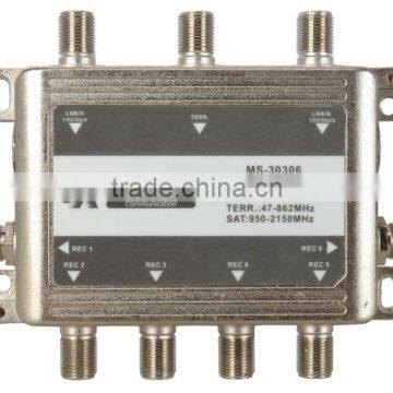 3 in 6 Out Zinc Alloy Satellite Multiswitch (MS-30306)