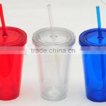 Eco-friendly 16OZ Double Wall Tumble With Straw