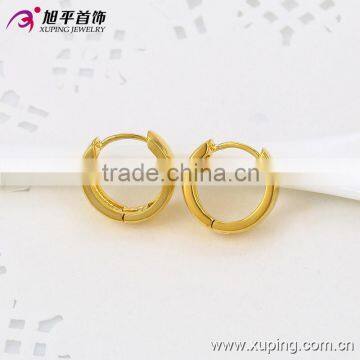 2016 china cheap gold plated earrings, plain gold earrings, saudi gold earring