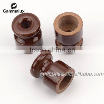 Porcelain Insulator for Wall Wiring,Brown Color