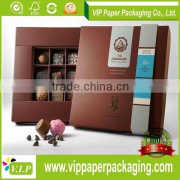 CUSTOM LOGO PRINTING PAPER CHOCOLATE DISPLAY BOX FOR PACKAGING