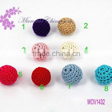 WOV1432 Wholesale Handmade 20mm Fashion Stock DIY Ball Knitting Crochet Woven Beads For Jewelry Making                        
                                                Quality Choice