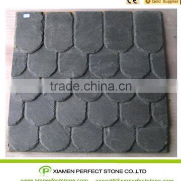 Natural black slate roofing tile for villa roof