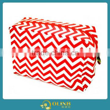 chevron cosmetic bag wholesale /chevron canvas makeup bag                        
                                                Quality Choice