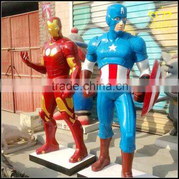 FRP Captain America sculpture The American film game character sculpture