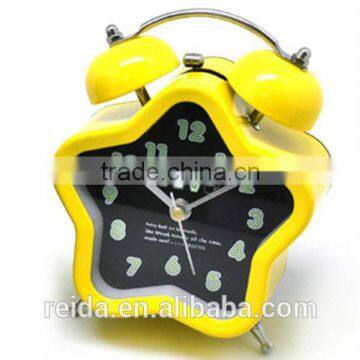 Fashion metal table twin bell ring alarm clock