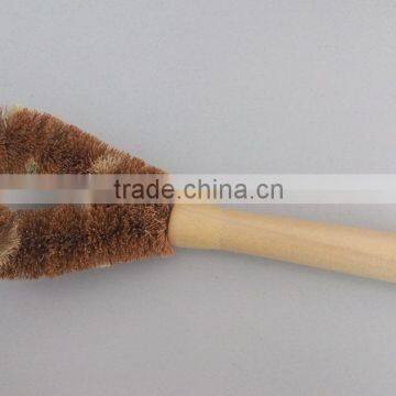 wooden handle natrual coconut pan brush