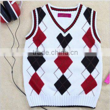 2014 Fashion Geometric Pattern Acrylic Men Jacquard Pullover Sweater Vest photo-3
