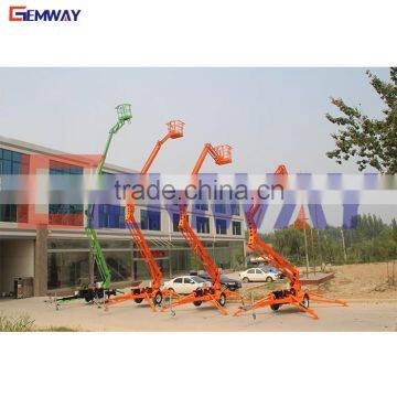 Hydraulic trailer mounted cherry picker for cleaning