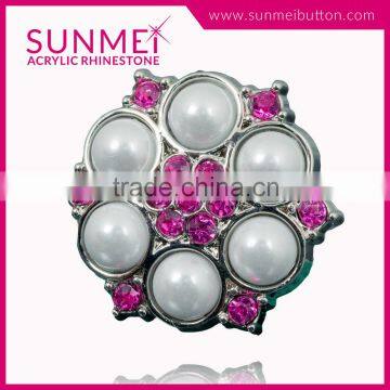 Bulk Flower Rhinestone Buttons Covers for Garment Accessories