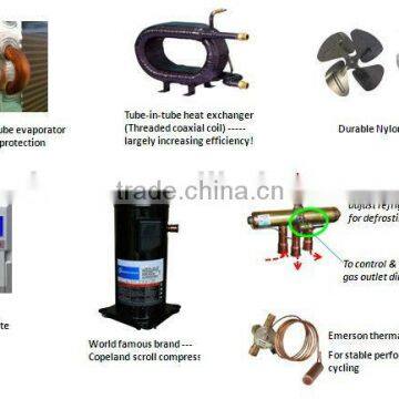 Kitchen Water Heater Air to Water Heat Pump R407c Air Source Heat Exchanger With Fan for Hot Water Room Heating Cooling photo-2