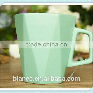 ceramic rhombus mug angular polyhedron design cup