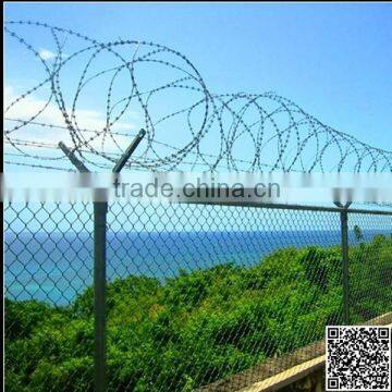 high security High Quality Electric Galvanized Razor Barbed Wire Fence