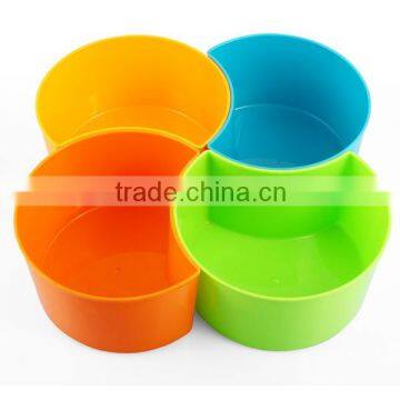100% BPA FREE Leak-proof 4 Compartment Plastic Snack Box With Lid