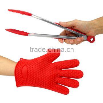 Home & Garden 5 Fingers BBQ Kitchen Silicone BBQ Gloves