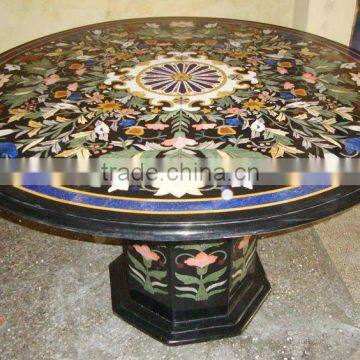 Black Marble Inlay Table