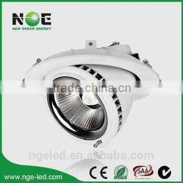 TUV CE SAA UL 95lm/w Ra80 rotatable 20w cob led downlight