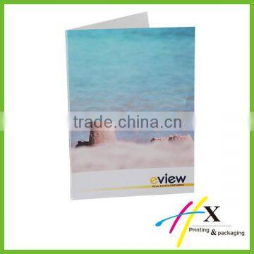 Blue sea scenery figure paperboard file folders