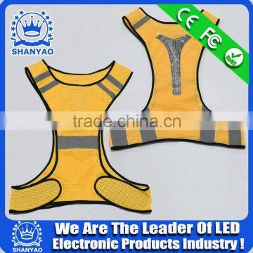 2016 Hot Selling LED Motorcycle Reflective Safety Mesh Vest For Road Safety At Night