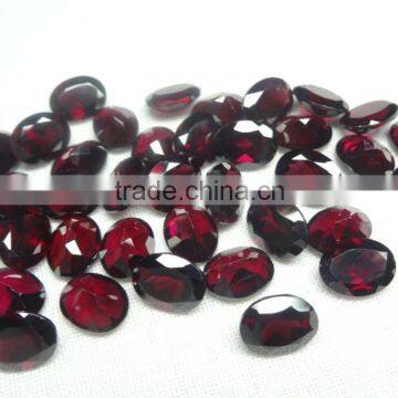 Indian Garnet Loose Gemstone Faceted Oval Cut