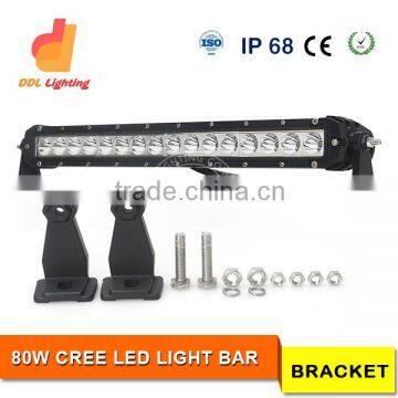 80W single row LED light bar 21inch vehicle light bar 4x4 led strip bar light