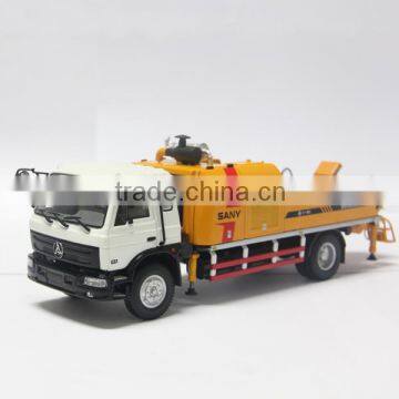 Hot!! truck model toy,miniature model Truck-mounted concrete pump,customized scale truck model diecast