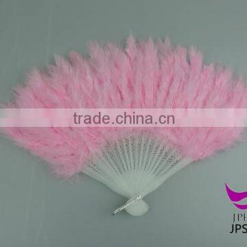 Cheap Plastic Feather Folding Hand Fan for Sale photo-4